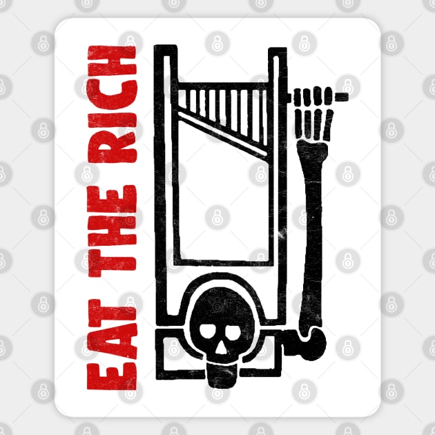 EAT THE RICH / Anti-Capitalist Meme Design Magnet by DankFutura